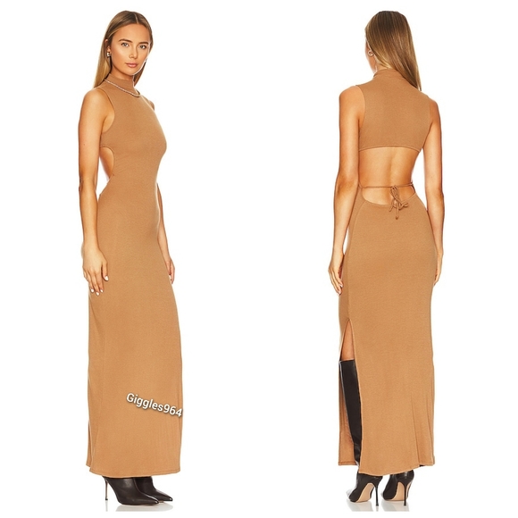L*Space Chandler Dress Camel Brown Tan - Picture 3 of 4